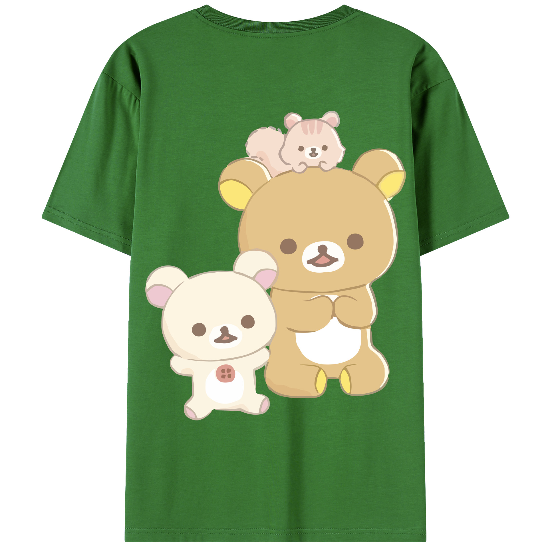 （画像用） リラックマ リラックマ キイロイトリ Rilakkuma Korilakkuma Kiiroitori レディース半袖Tシャツ(バックプリント)